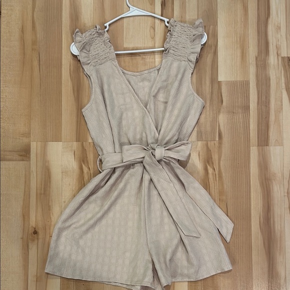 Cupshe Pants - Cupshe Tan Sleeveless Romper